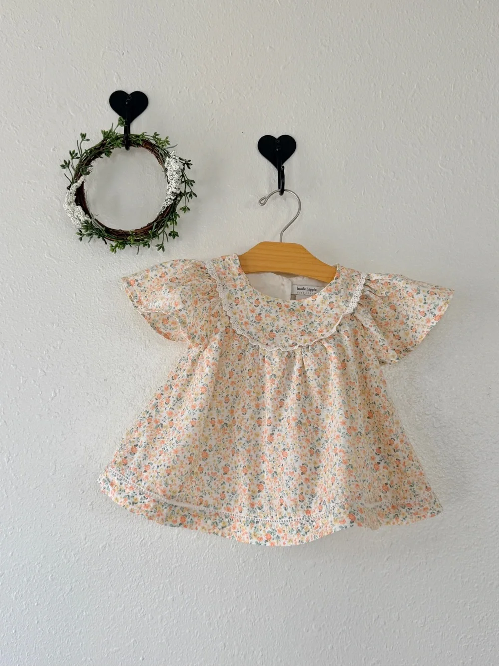Haute Hippie 24M Floral Cotton Dress | Peach & Yellow Flowers | Lined